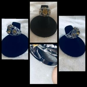 Sterling Silver Flower ring size 10